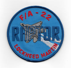 USAF LOCKHEED MARTIN F/A 22 RAPTOR MILITARY PATCH