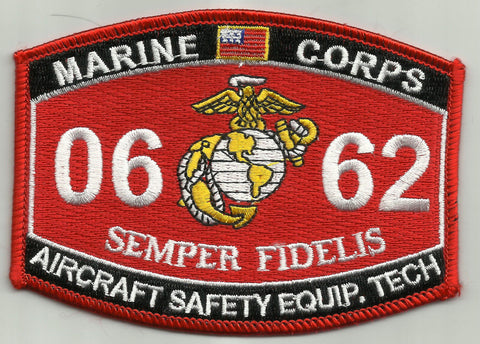 0662 AIRCRAFT SAFETY EQUIP TECH USMC MOS MILITARY PATCH