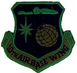10th AIRBASE WING AIR FORCE MILITARY PATCH - SUBDUED