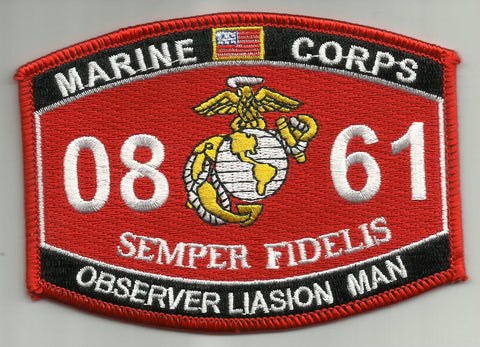 0861 Observer Liasion Man USMC MOS MILITARY PATCH