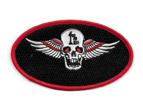 1%er Skull with Wings Embroidered Patch