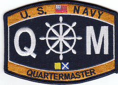 United States Navy Deck Rating Quartermaster Military Patch QM