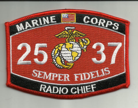 2537 USMC "RADIO CHIEF" MOS MILITARY PATCH