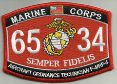 6534 USMC "Aircraft Ordnance Technician F-4/RF-4" MOS Military Patch