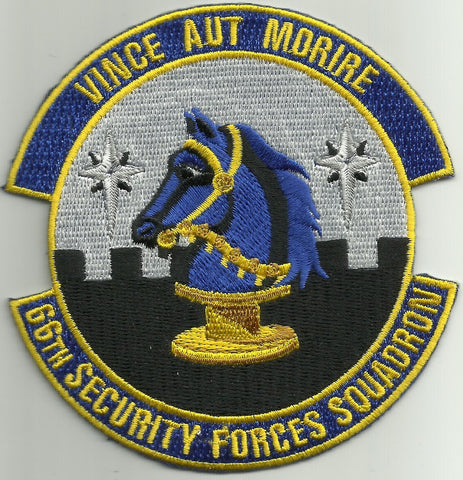 66th Security Forces Squadron USAF Military Patch VINCE AUT MORIRE