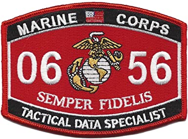 0656 TACTICAL DATA SPECIALIST USMC MOS MILITARY PATCH SEMPER FIDELIS