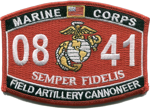 0841 Field Artillery Cannoneer USMC MOS Military Patch SEMPER FIDELIS
