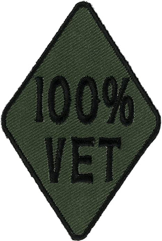 100 Percent VET Diamond Patch - Green