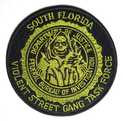 Gang Task Force FBI DOJ S. Florida Collectors Patch