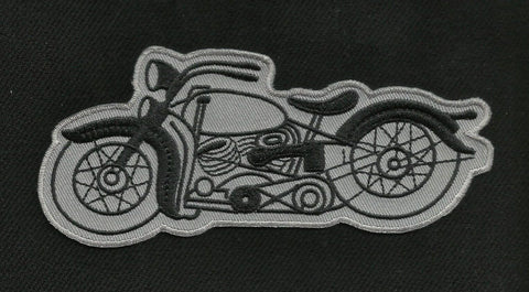 Vintage Style 50s Motorcycle Biker Patch - Gray