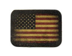 VINTAGE STYLE AMERICAN FLAG LEATHER PATCH USA