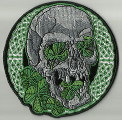 LUCKY CLOVER IRISH CELTIC SKULL