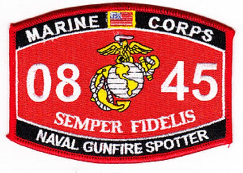 0845 NAVAL GUNFIRE SPOTTER USMC MOS MILITARY PATCH