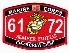 6172 USMC "CH-46 CREW CHIEF" MOS MILITARY PATCH