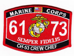 6173 USMC "CH-53 CREW CHIEF" MOS MILITARY PATCH
