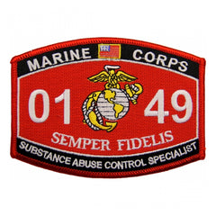 0149 SUBSTANCE ABUSE CONTROL SPECIALIST USMC MOS MILITARY PATCH