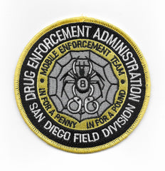 Drug Enforcement Administration San Diego Field Division DEA Patch