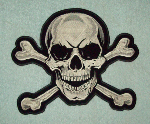 SKULL AND CROSSBONES BACK PATCH