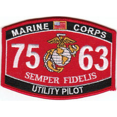 7563 USMC "UTILITY PILOT" MOS MILITARY PATCH