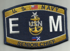 Senior Chief Electrician's Mate Rating Navy Military Patch EMCS
