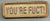YOU'RE FUCT! HOOK & LOOP PATCH - DESERT