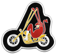 Vintage Style DEVIL Biker Motorcycle Patch - BLACK