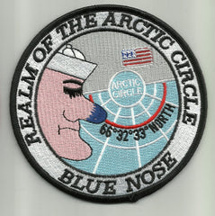 Navy Crossing of the Arctic Circle Military Patch REALM OF THE ARCTIC CIRCLE BLUE NOSE