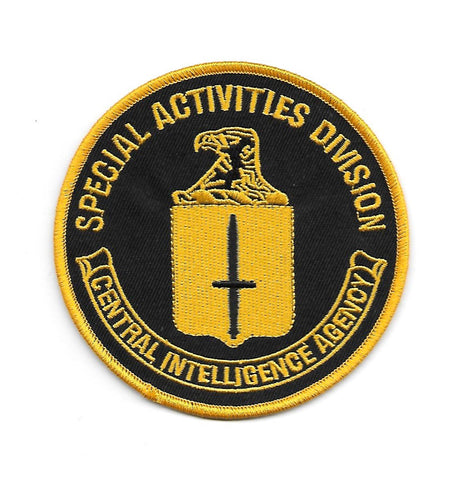 Central Intelligence Agency CIA Special Activities Division SAD Collectors Patch - Black