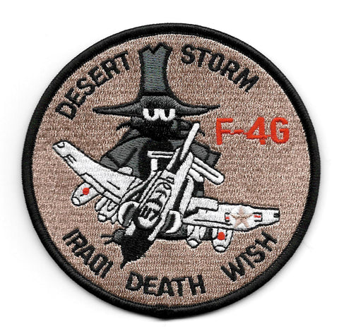 F-4G Phantom Spook IRAQI DEATH WISH DESERT STORM Military Patch