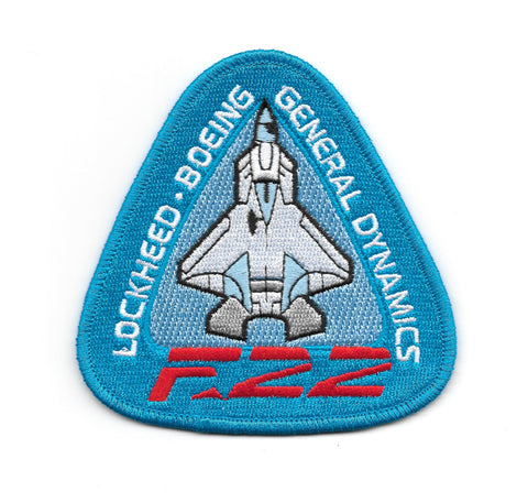 LOCKHEED BOEING GENERAL DYNAMICS F-22 RAPTOR USAF Patch
