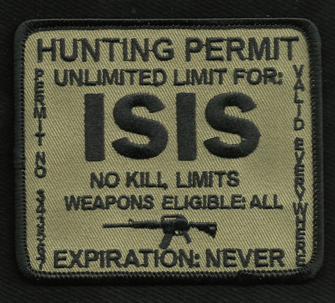 ISIS Hunting Permit Patch - Brown