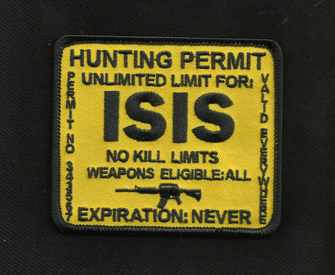 ISIS Hunting Permit Patch - Yellow