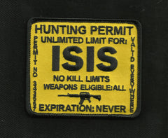 ISIS Hunting Permit Patch - Yellow
