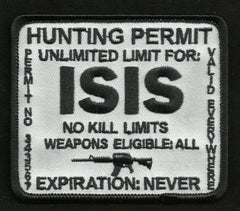 ISIS Hunting Permit Patch - White