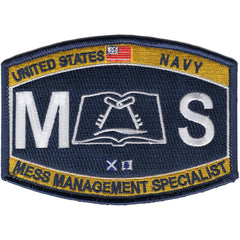 MESS MANAGEMENT SPECIALIST Ratings Patch - MS - Navy Military Patch