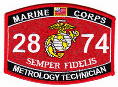 2874 USMC "METROLOGY TECHNICIAN" MOS MILITARY PATCH