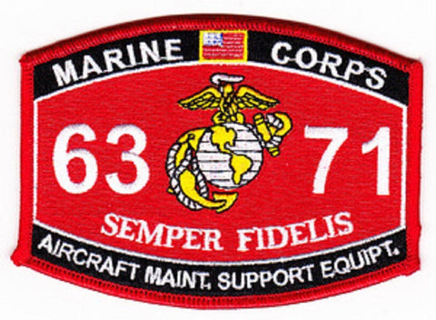 6371 USMC "Aircraft Maintenance Support Equipment " MOS MILITARY PATCH