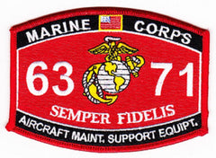 6371 USMC "Aircraft Maintenance Support Equipment " MOS MILITARY PATCH