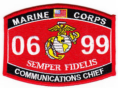 0699 Communications Chief USMC MOS Military Patch SEMPER FIDELIS