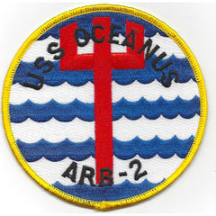 ARB-2 USS OCEANUS Battle Damage REPAIR SHIP MILITARY PATCH