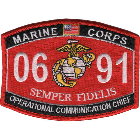 0691 OPERATIONAL COMMUNICATION CHIEF USMC MOS MILITARY PATCH SEMPER FIDELIS