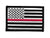 Thin Red Line USA Flag Iron-On Patch