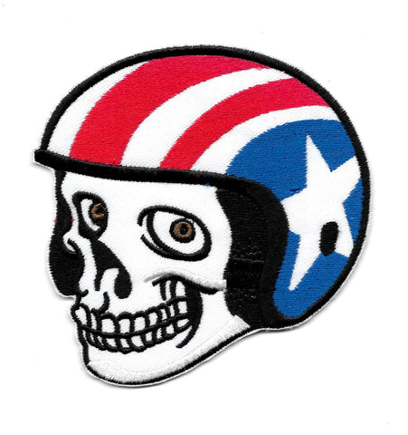 Easy Rider Biker Skull with Helmet Vintage Patch