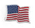Vintage United States WAVY FLAG PATCH - White Border