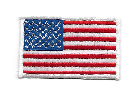 U.S.A. AMERICAN FLAG PATCH - White Border