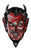 Winking Devil Embroidered Iron On Biker Patch
